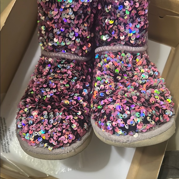 UGG Kids Sequin Boots - Pink and Purple - Picture 2 of 6